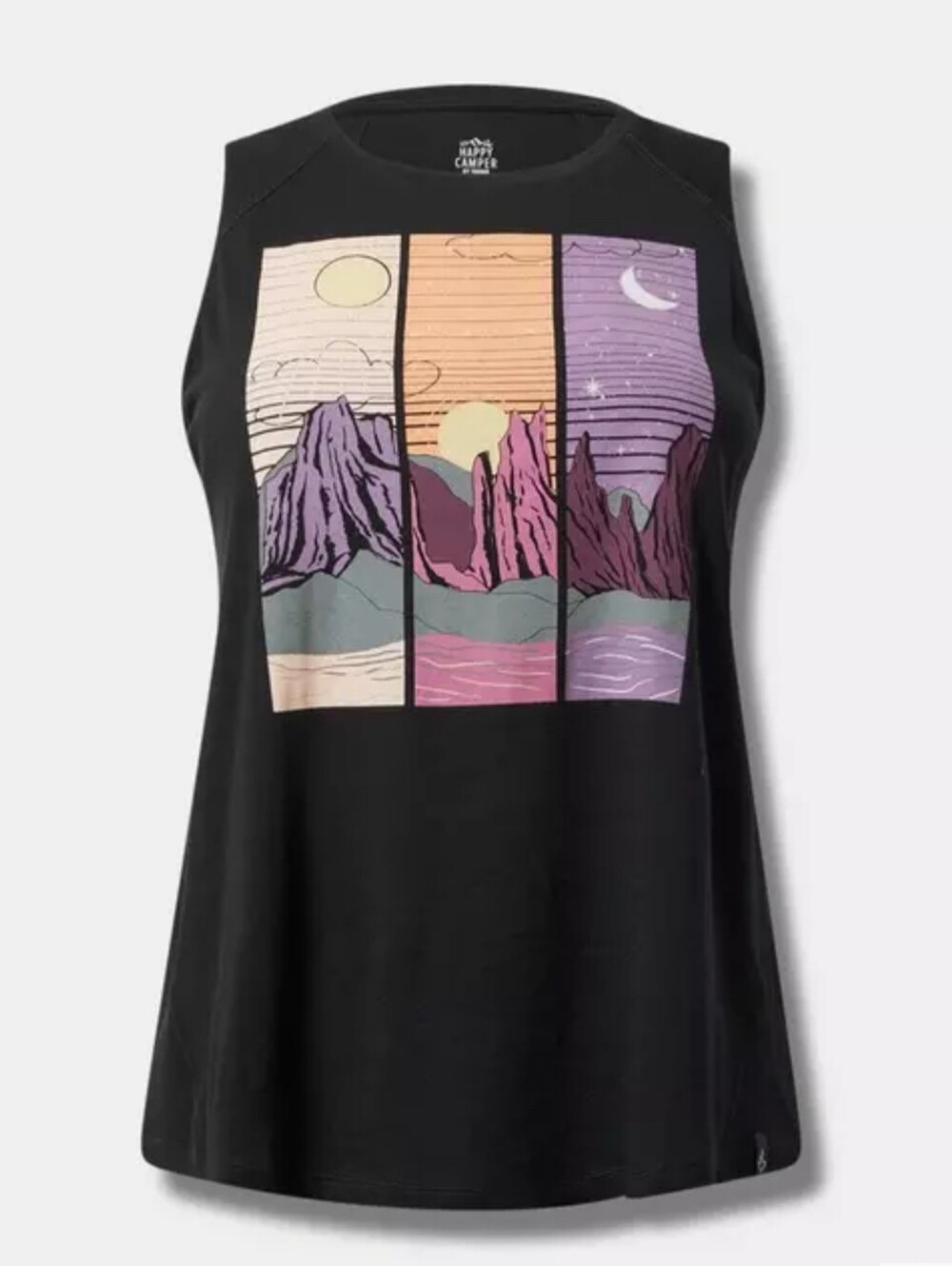 Torrid Size 1 Happy Camper Tank Black